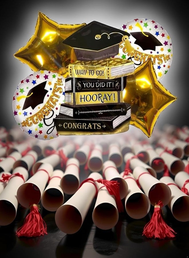 Atpata Funky Happy Graduation You Did It Hooray Textbooks Foil Balloon Set for Grad Day Parties, Convocation Ceremonies, Passing Out Events - Image 5
